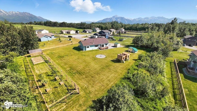 3098 N Lazy Aurora Cir, Palmer, AK 99645 - overview of rural landscape featuring a mountain backdrop