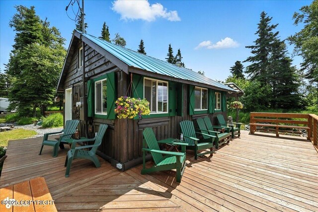 57541 Clam Diggers Ave, Clam Gulch, AK 99568 - view of wooden deck