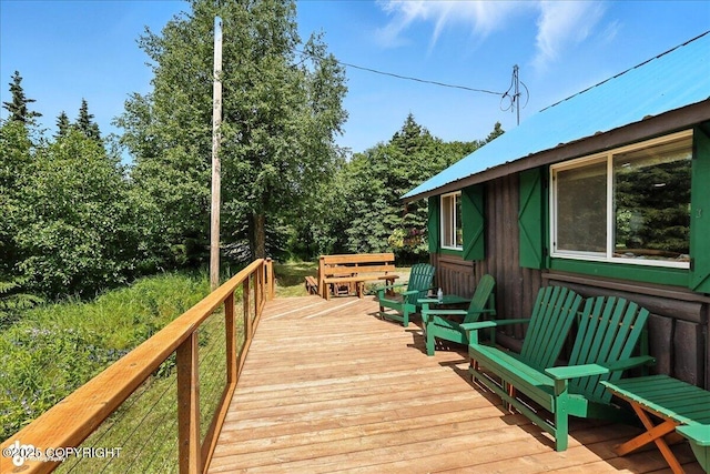 57541 Clam Diggers Ave, Clam Gulch, AK 99568 - view of wooden terrace