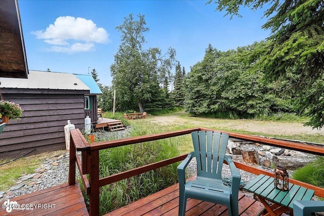 57541 Clam Diggers Ave, Clam Gulch, AK 99568 - view of wooden terrace