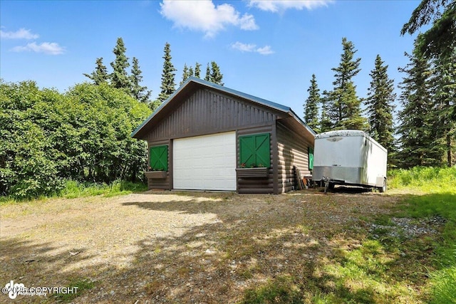 57541 Clam Diggers Ave, Clam Gulch, AK 99568 - detached garage with dirt driveway