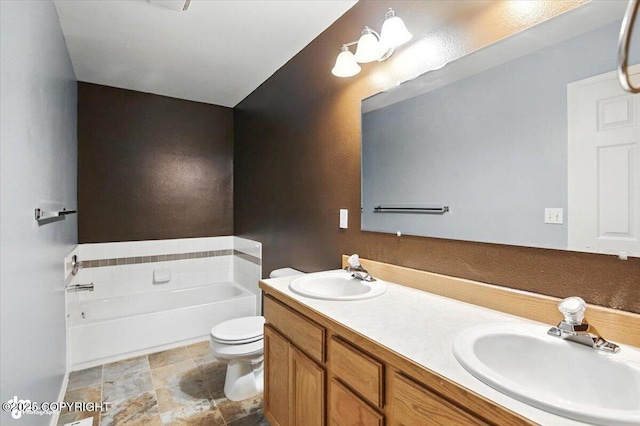 7851 Alpine View Cir, Anchorage, AK 99507 - bathroom featuring a garden tub and double vanity