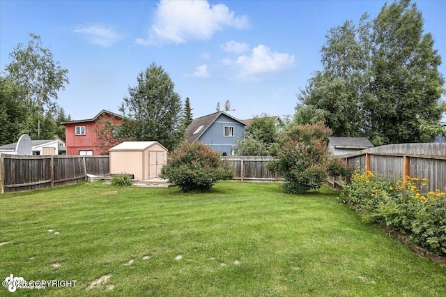 7851 Alpine View Cir, Anchorage, AK 99507 - fenced backyard featuring a storage shed