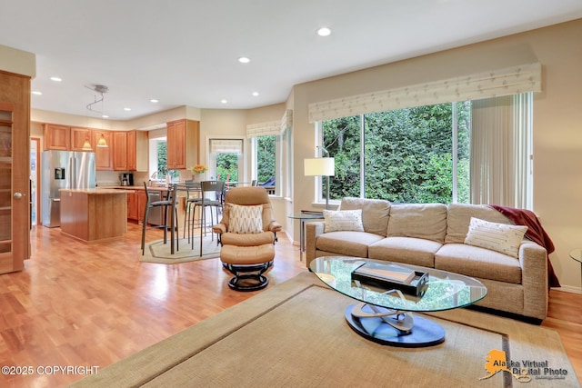 3931 Moonstar Cir, Anchorage, AK 99516 - living room with recessed lighting and light wood-style flooring