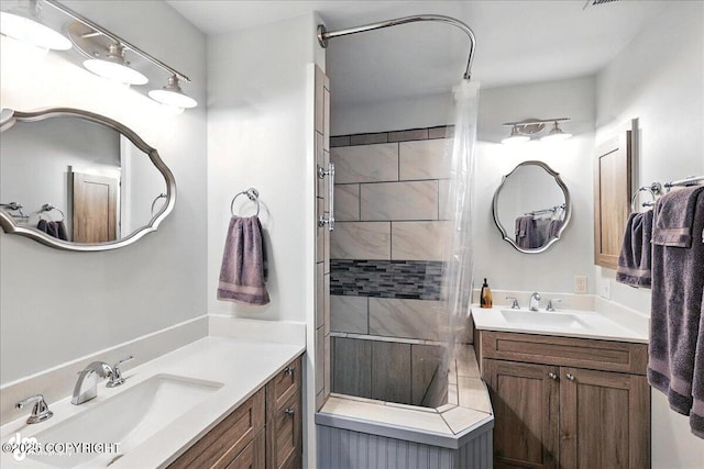 18095 Langille Rd, Cooper Landing, AK 99572 - bathroom featuring two vanities