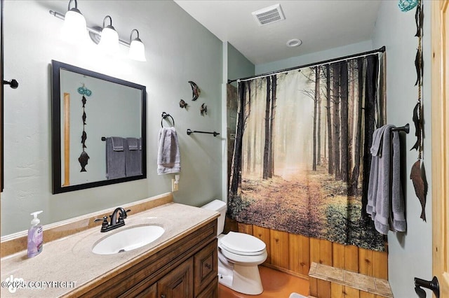 18095 Langille Rd, Cooper Landing, AK 99572 - bathroom featuring vanity and a shower with shower curtain
