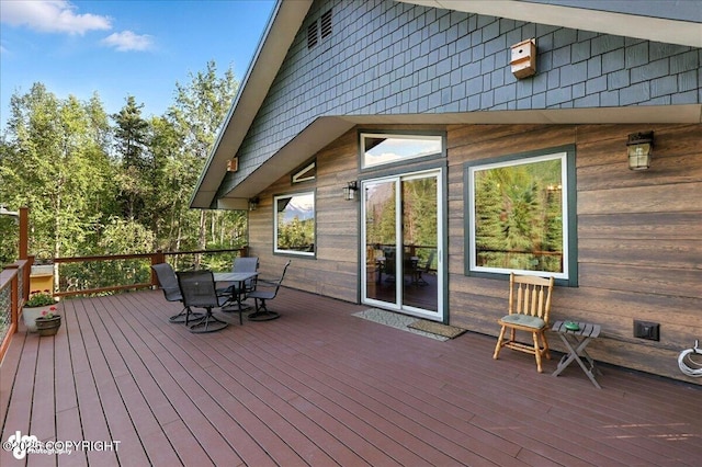 18095 Langille Rd, Cooper Landing, AK 99572 - deck with outdoor dining space