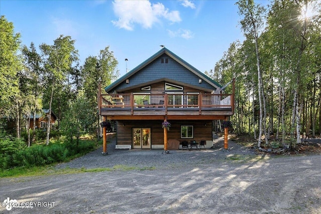 18095 Langille Rd, Cooper Landing, AK 99572 - rear view of property featuring a wooden deck