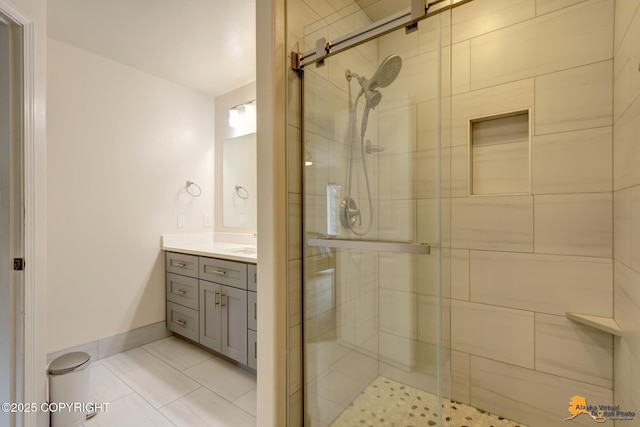 7862 Spruce St Unit 7B, Anchorage, AK 99507 - full bathroom with a stall shower and vanity