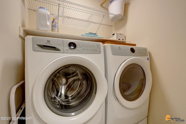 7862 Spruce St Unit 7B, Anchorage, AK 99507 - laundry room with washer and dryer