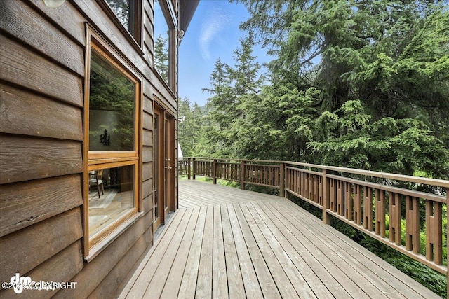 311 Alpine Meadows Ave, Girdwood, AK 99587 - deck with view of scattered trees
