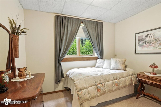 311 Alpine Meadows Ave, Girdwood, AK 99587 - carpeted bedroom with a paneled ceiling and baseboards