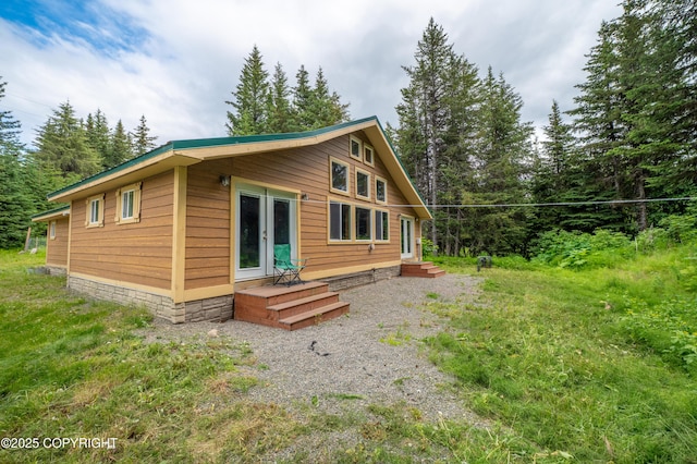 40996 Woodman Ln, Homer, AK 99603 - back of house featuring french doors