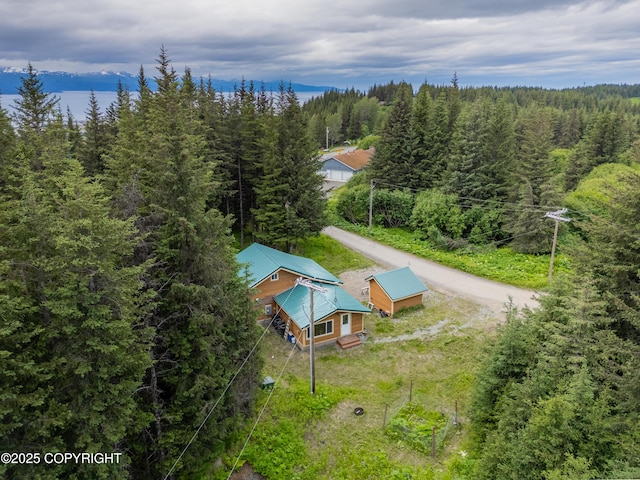 40996 Woodman Ln, Homer, AK 99603 - aerial view of property and surrounding area with a forest