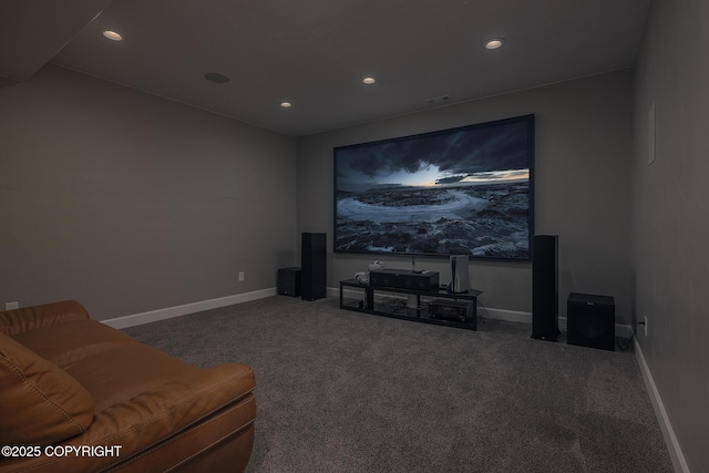 5062 E Calf Cir, Wasilla, AK 99654 - home theater room with carpet and recessed lighting