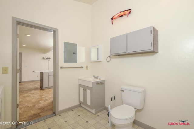 20057 E Caswell Lakes Rd, Willow, AK 99688 - bathroom featuring electric panel and vanity