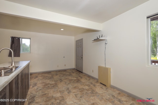 20057 E Caswell Lakes Rd, Willow, AK 99688 - spare room with stone finish flooring and recessed lighting