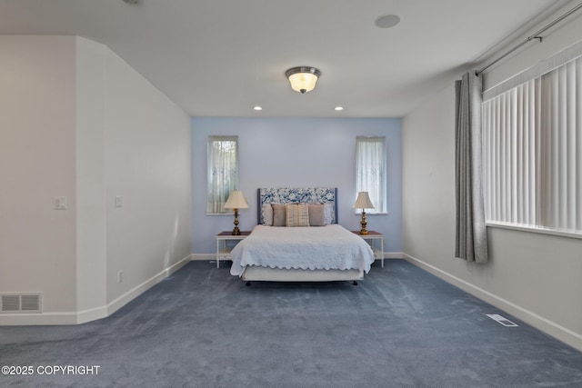 1103 Inlet Woods Dr, Kenai, AK 99611 - bedroom featuring dark colored carpet and recessed lighting