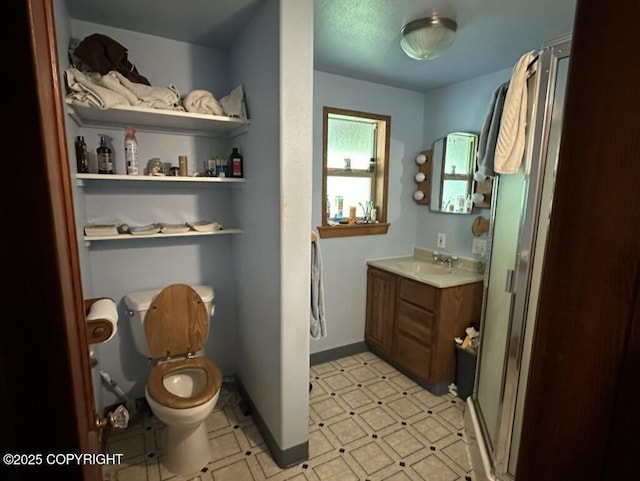 339 Cassiar St, Wrangell, AK 99929 - bathroom with vanity and a shower with shower door