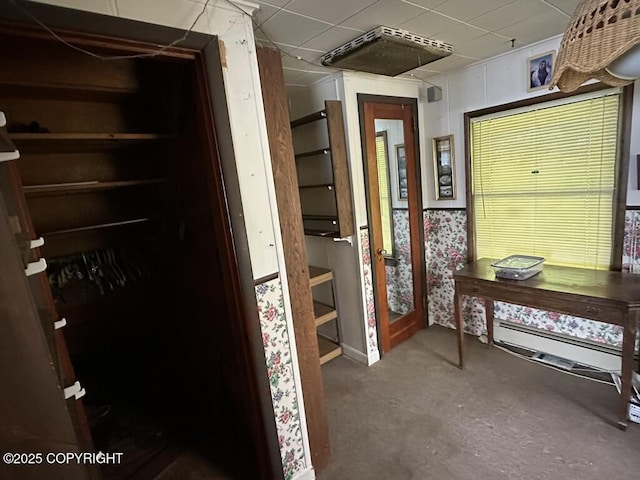 339 Cassiar St, Wrangell, AK 99929 - hallway with a baseboard heating unit and baseboards