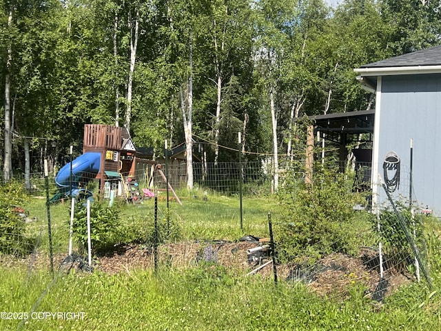 1380 S Countrywood Dr, Wasilla, AK 99623 - view of yard with a playground
