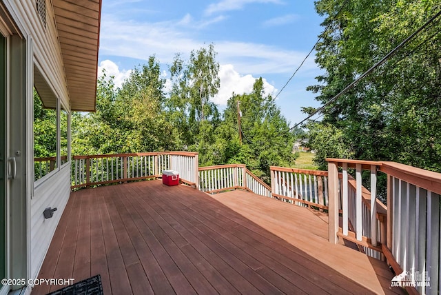 1521 Cache Dr, Anchorage, AK 99507 - view of wooden deck