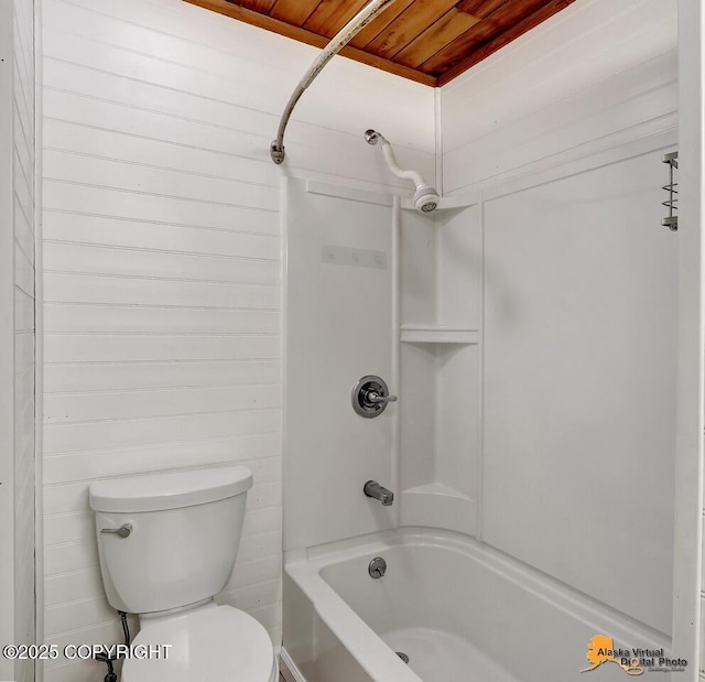 1915 Stanford Dr, Anchorage, AK 99508 - full bath with wood ceiling and shower / bath combination