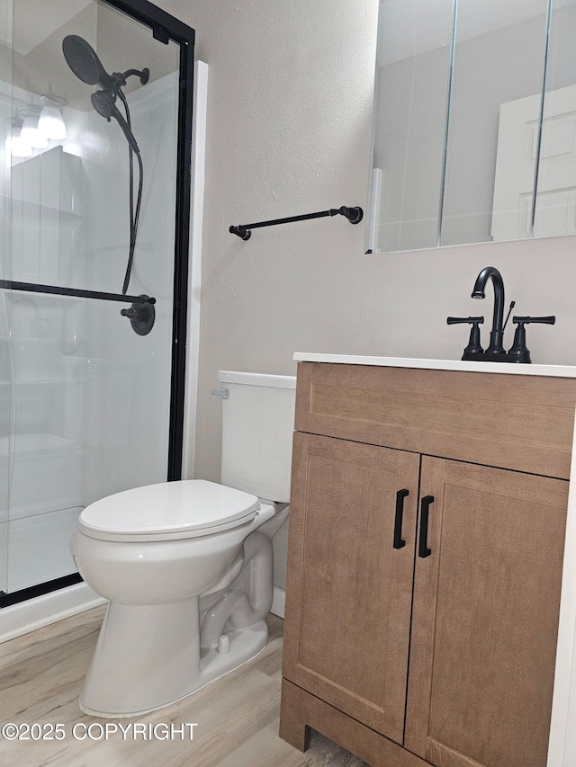 150 S Leibrock St, Soldotna, AK 99669 - full bathroom with a stall shower and vanity