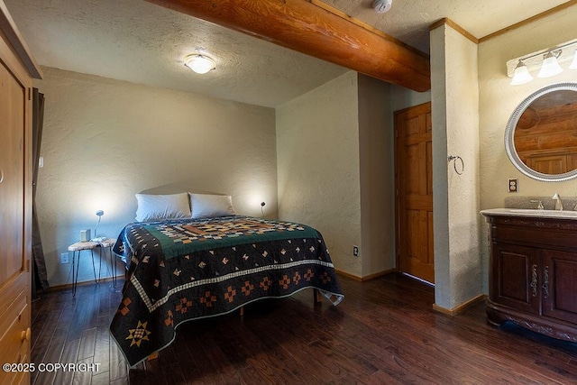 2415 Afognak Ave, Seward, AK 99664 - bedroom featuring a textured wall, wood finished floors, and a textured ceiling