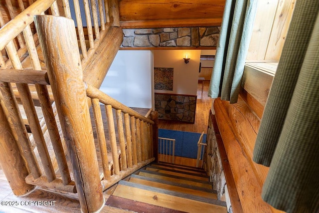2415 Afognak Ave, Seward, AK 99664 - stairs with hardwood / wood-style floors