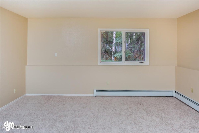 18644 Eaglewood Loop, Eagle River, AK 99577 - carpeted empty room with baseboard heating and baseboards