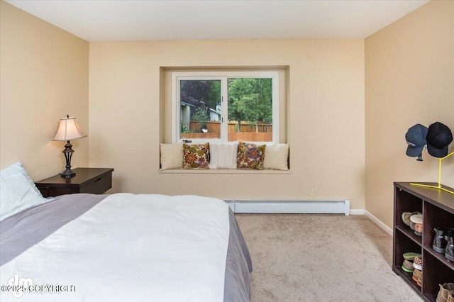 18644 Eaglewood Loop, Eagle River, AK 99577 - bedroom featuring carpet flooring and baseboard heating