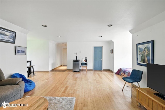 2436 N Hope Cir, Palmer, AK 99645 - living room with light wood-type flooring and recessed lighting