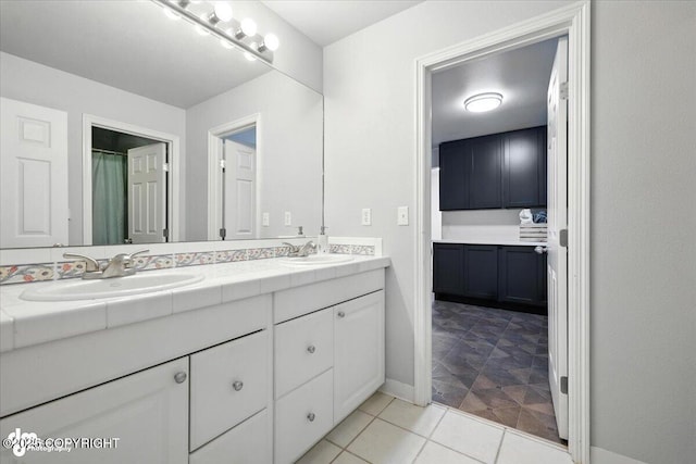 2436 N Hope Cir, Palmer, AK 99645 - full bath with double vanity and tile patterned flooring