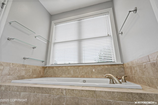 3827 E Country Field Cir, Wasilla, AK 99654 - bathroom with a garden tub and healthy amount of natural light