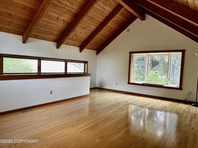 9238 Emily Way, Juneau, AK 99801 - empty room with light wood-type flooring and wooden ceiling