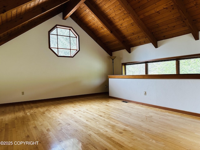 9238 Emily Way, Juneau, AK 99801 - empty room with light wood-style floors and wooden ceiling