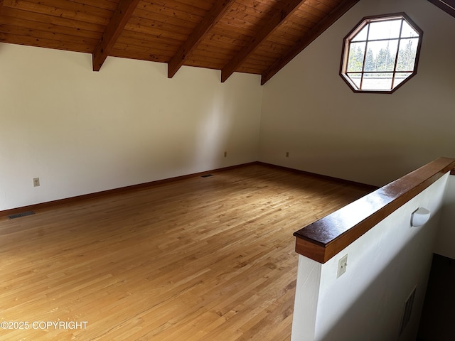 9238 Emily Way, Juneau, AK 99801 - unfurnished room featuring wooden ceiling and light wood-style flooring