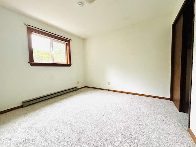 9238 Emily Way, Juneau, AK 99801 - spare room with a baseboard radiator, carpet floors, and a smoke detector