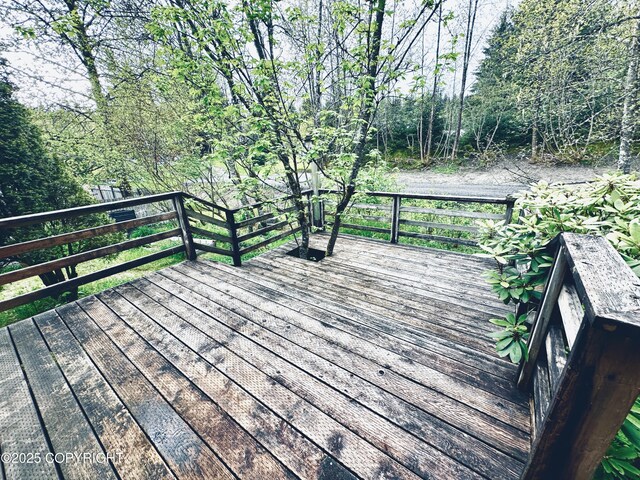 9238 Emily Way, Juneau, AK 99801 - view of wooden deck