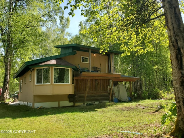 22120 S Easy St, Talkeetna, AK 99676 - rear view of house featuring a lawn