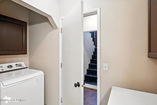 18723 N Lowrie Loop, Eagle River, AK 99577 - washroom with washer / dryer and cabinet space