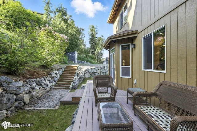 1677 Circlewood Dr, Anchorage, AK 99516 - deck with stairs