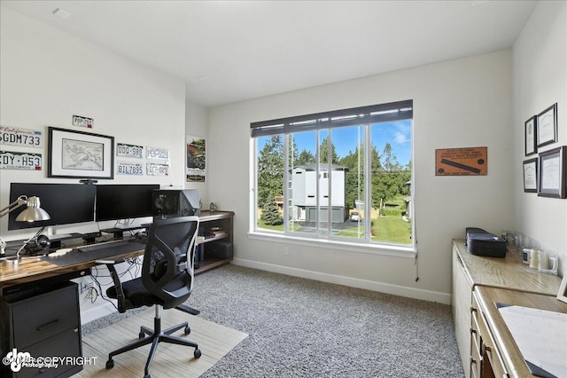 1677 Circlewood Dr, Anchorage, AK 99516 - carpeted home office featuring baseboards