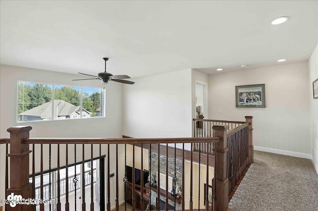 1677 Circlewood Dr, Anchorage, AK 99516 - hallway featuring recessed lighting and carpet flooring