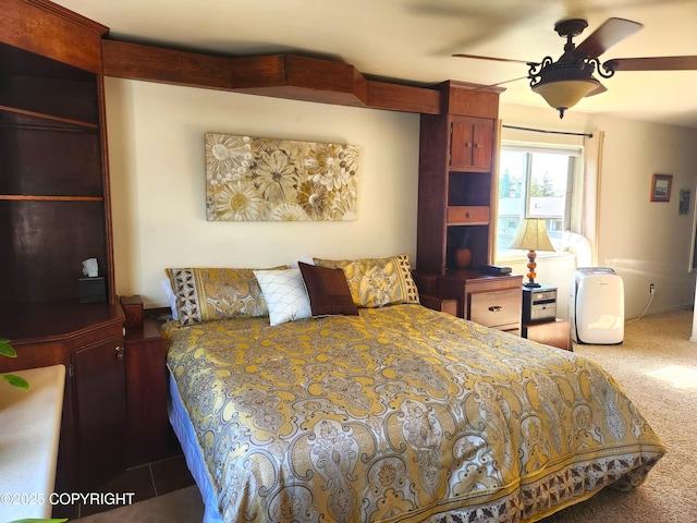 3920 Red Talon Dr, Anchorage, AK 99507 - bedroom featuring carpet flooring and ceiling fan