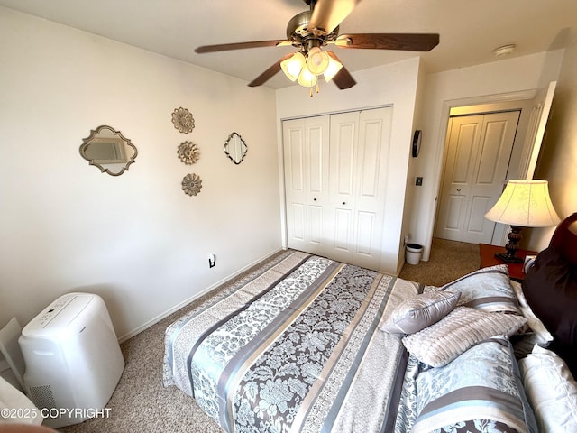 3920 Red Talon Dr, Anchorage, AK 99507 - bedroom featuring carpet, ceiling fan, and a closet