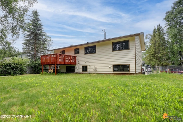 3223 Madison Way, Anchorage, AK 99508 - back of house with a wooden deck