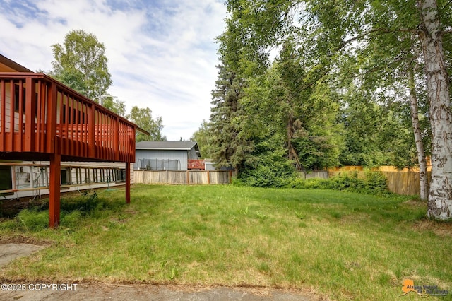 3223 Madison Way, Anchorage, AK 99508 - view of yard featuring a deck