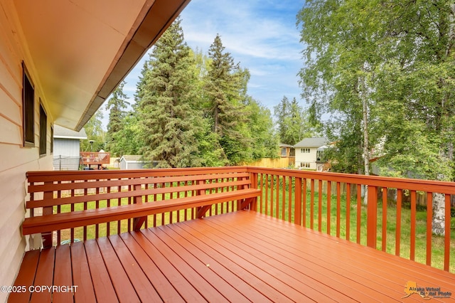 3223 Madison Way, Anchorage, AK 99508 - view of wooden deck